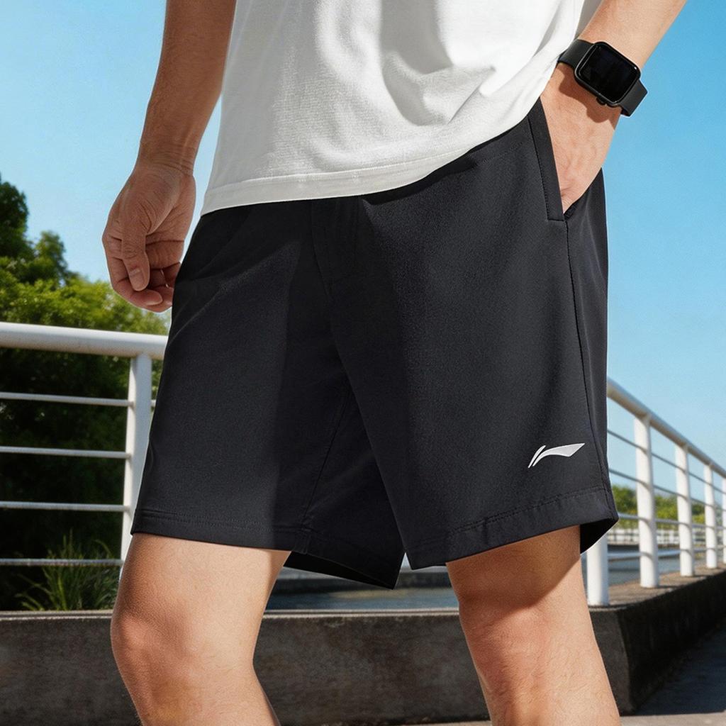 Li Ning Спортивные шорты унисекс черные средние MXMBLSKV407