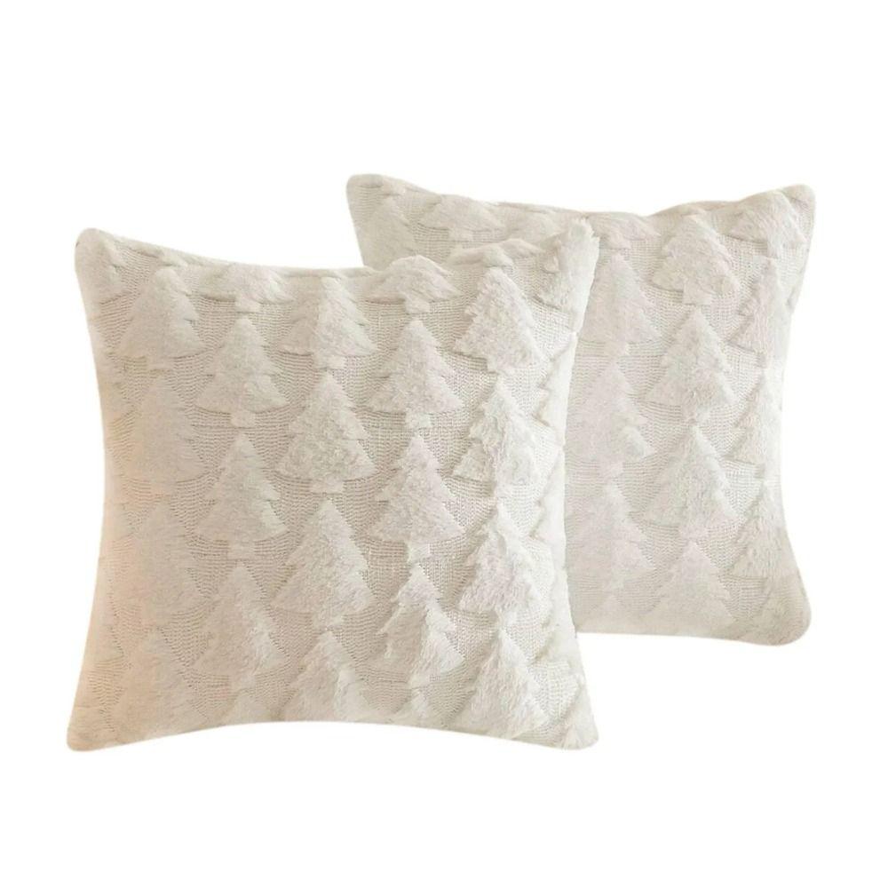 Soft Christmas Plush Pillowcase 3D Pattern Cushion Cover Comfortable Pillow Case Sofa/Bed