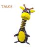 Squeaky Dog Chew Toy with Crinkle Paper Plush Giraffe/Snake Shape Tug of War Toy Interactive Stuffed Animal Pull Toy for Small Medium Large Dogs