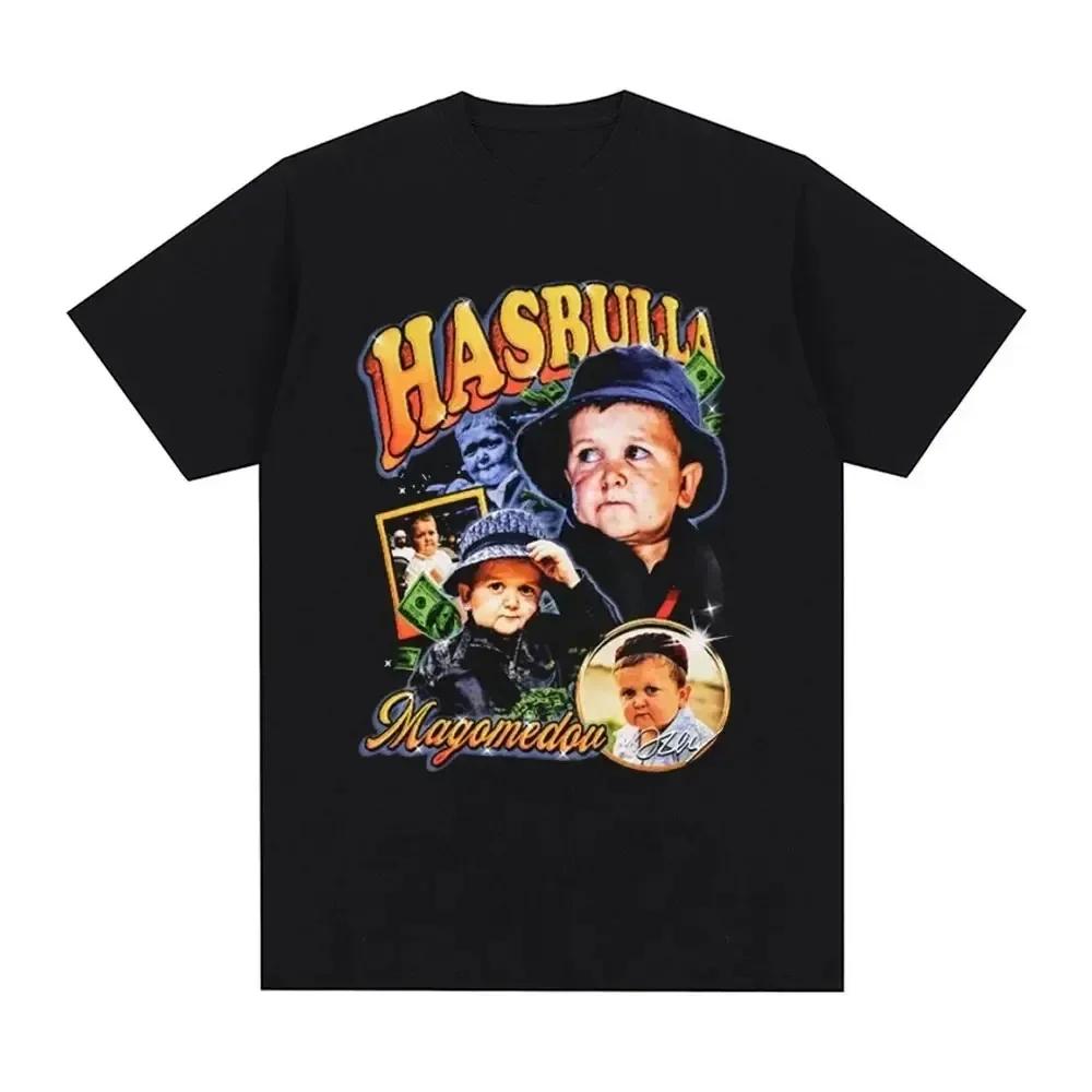 2024 Hasbulla Fighting T Shirt Mini Khabib Blogger T-Shirt Crew Neck Men Tees Retro Tops Funny Graphic Women T Shirt Streetwear