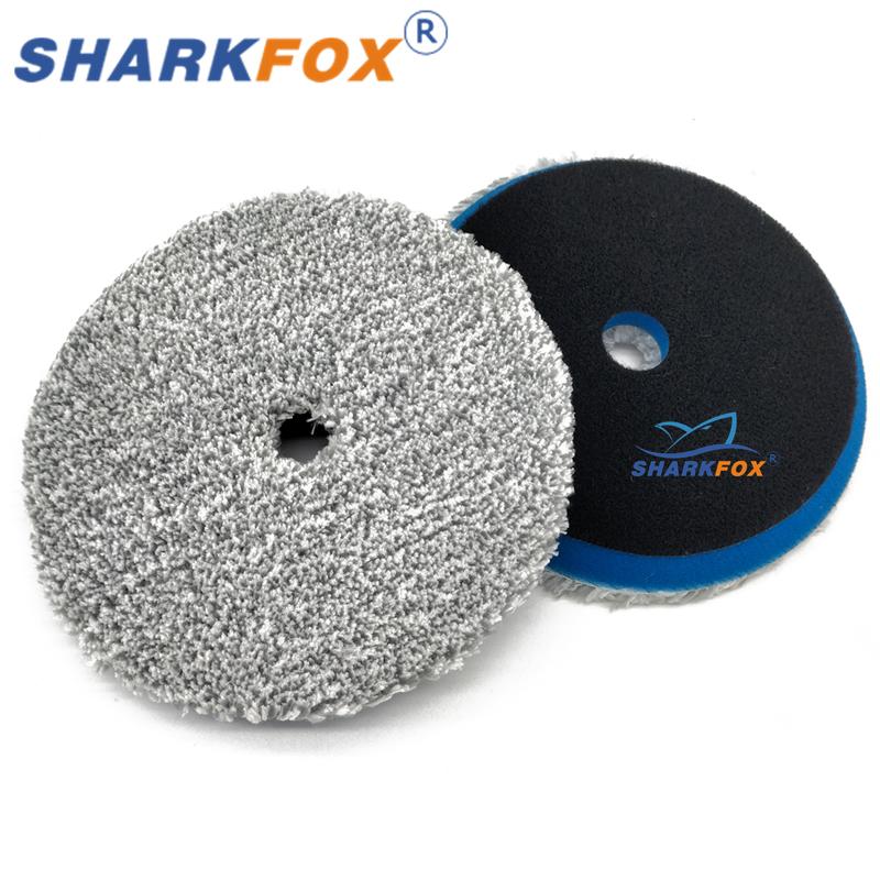 Sharkfox 5"(125mm) Microfiber Cutting Pads for Waxing Polishing Scratch Vortex Removal
