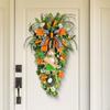 Easter Teardrop Wreath Artificial Hanging Crafts Front Door Swag for Fireplace Shelf