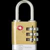 TSA Combination Padlock - GO TRAVEL - Multicolor - Brass - 0.1 Kg - Easy Code Change
