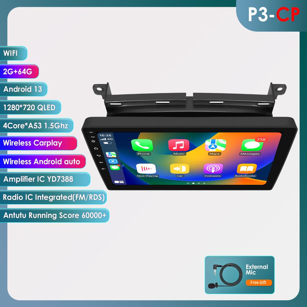 OSSURET Carplay Автомобильные интеллектуальные системы Carplay Android 13 Автомобильное радио для Fiat 500 2016 2017 2018 2019 Мультимедийный видеоплеер WIFI Авторадио Bluetooth