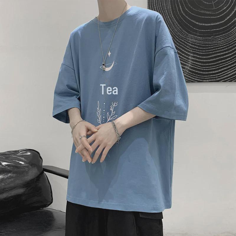 Мужская футболка свободного кроя с короткими рукавами и графическим принтом в стиле Harajuku BF