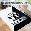 Custom Text Printed Rug FC Zürich Non Slip Floor Carpet For Home Room Decor