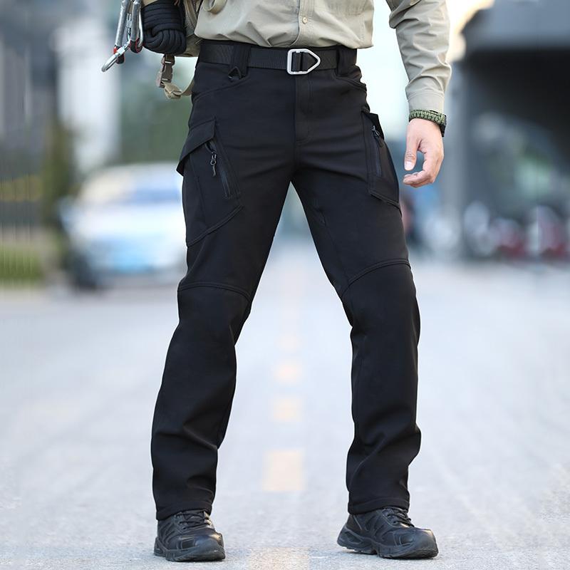 Зимние мягкие военные тактические брюки, мужские водонепроницаемые теплые брюки-карго на флисовой подкладке, повседневные ветрозащитные брюки для пешего туризма, катания на лыжах, сноуборде, снега, уличные брюки