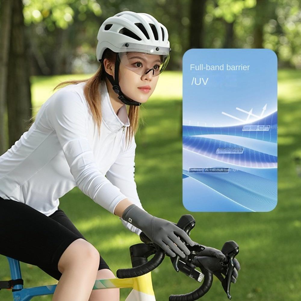 Ледяной шелк Защита от солнца Велосипедные перчатки Защита от УФ-лучей Летние перчатки для вождения Женские Перчатки от солнца Женские