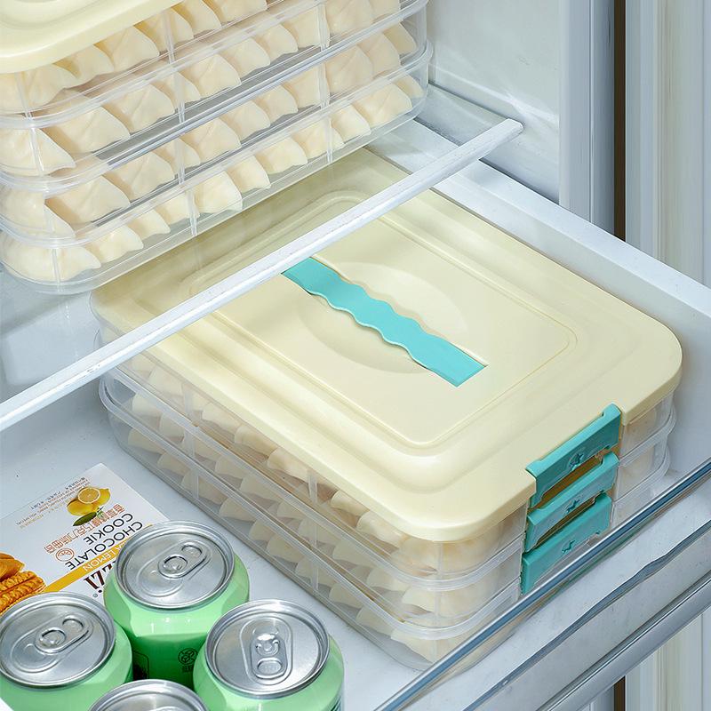 Dumpling Quick-Freeze Multi-Layer Storage Box for Freshness Preservation