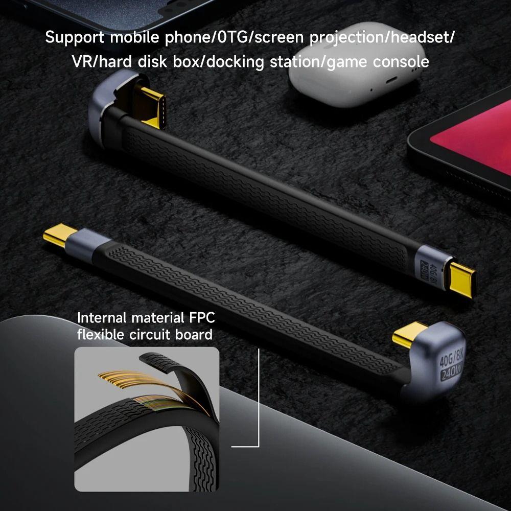 Flexible 40Gbps USB4.0 Cable 8K 60HZ PD 240W Data Cable Professional USB-C to Type-C Cord