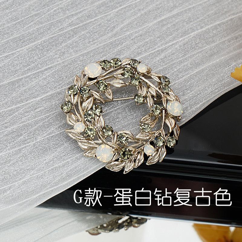 British Vintage Baroque Court Brooch Medieval Men'S And Women'S Suit Micro Diamond Pearl Flower Brooch Coat Accessories