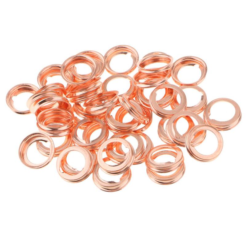 Oil Drain Plug Gaskets Metal Crush Washer Set Engine Sump Pan Seal for Automotive Oil Change Service