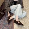Fashion Single Shoes Temperament Retro T-band Flat Mary Jane Shoes Women's 2025 Autumn New Versatile Soft Sole