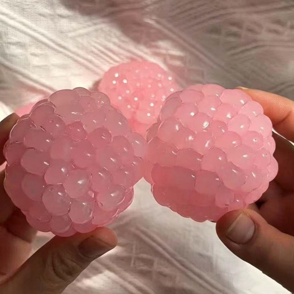Soft TPR Handmade Squeeze Ball Grape Beads Sensory Fidget Ball Ice Beads Squishy Kids Adults