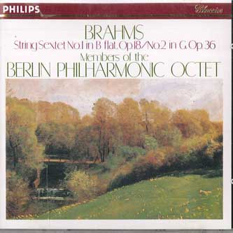 CD BERLIN PHILHARMONIC ORTET - Brahms String Sextet No.1 In B Flat 4202562 PHILIPS Japan Classical Used
