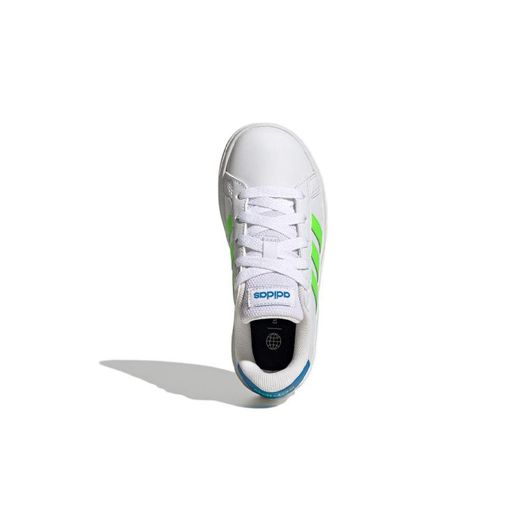 Adidas Neo Grand Court 2.0 K Synthetic Leather Comfortable Low-Top Sneakers Kids Sneakers White Green GW6505