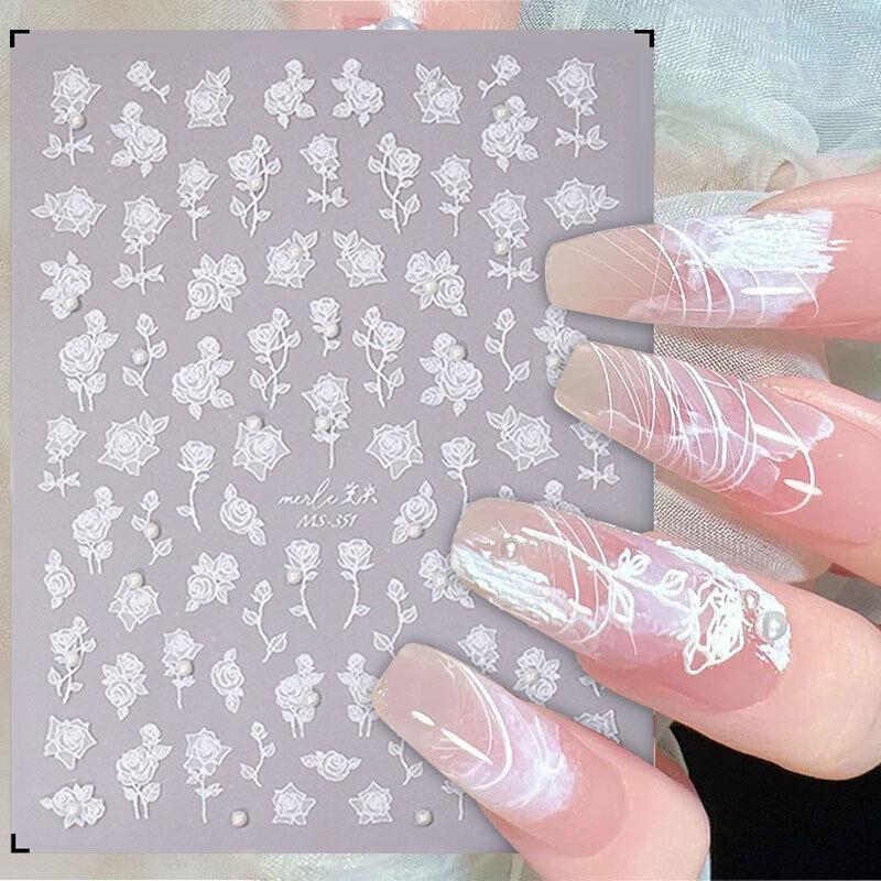 Наклейки для дизайна ногтей-бабочки 5D бронзовое серебро Аврора лазерное украшение для ногтей своими руками