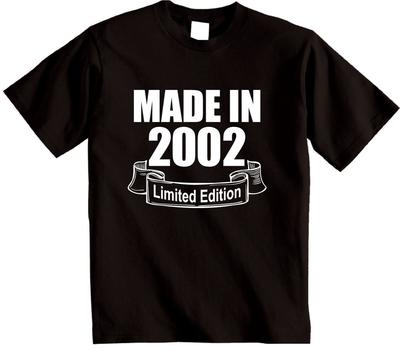 Футболка на 23-й день рождения Сделано в 2002 году Ограниченный выпуск twenty-third унисекс футболка