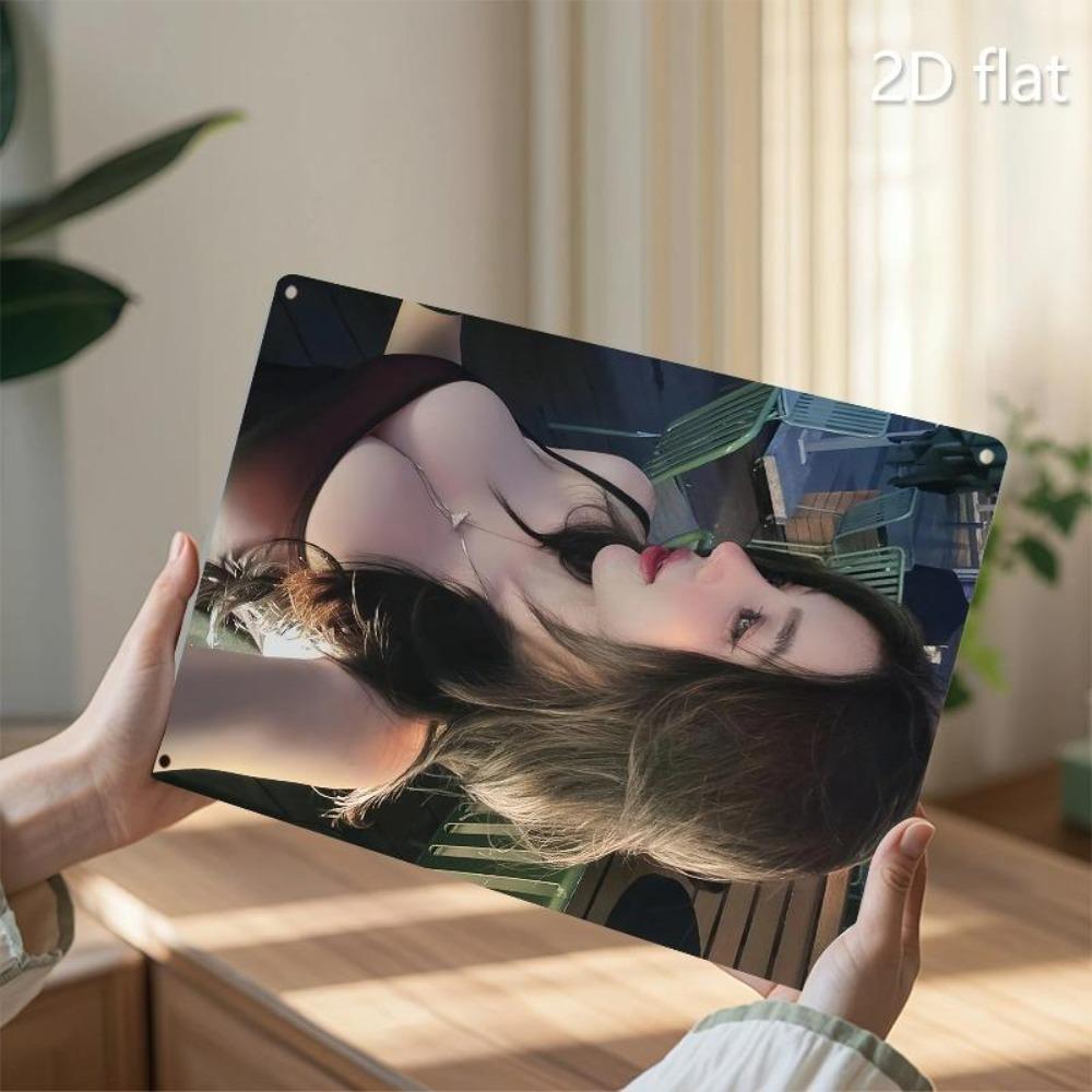 Металлический Декор Стены 2D Железное Искусство Портрет Женщины Винтажный Стиль Ретро Домашний Декор 20x30см Кованое Настенное Украшение