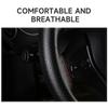 Car Steering Wheel Braid Cover With Needles And Thread Genuine Leather Steering Wheel Covers Diy Car Interior