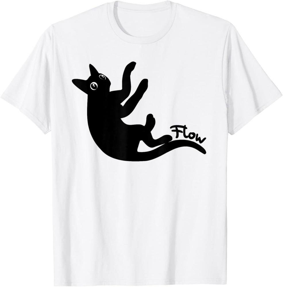 Black Cat Flow Graphic T-shirt