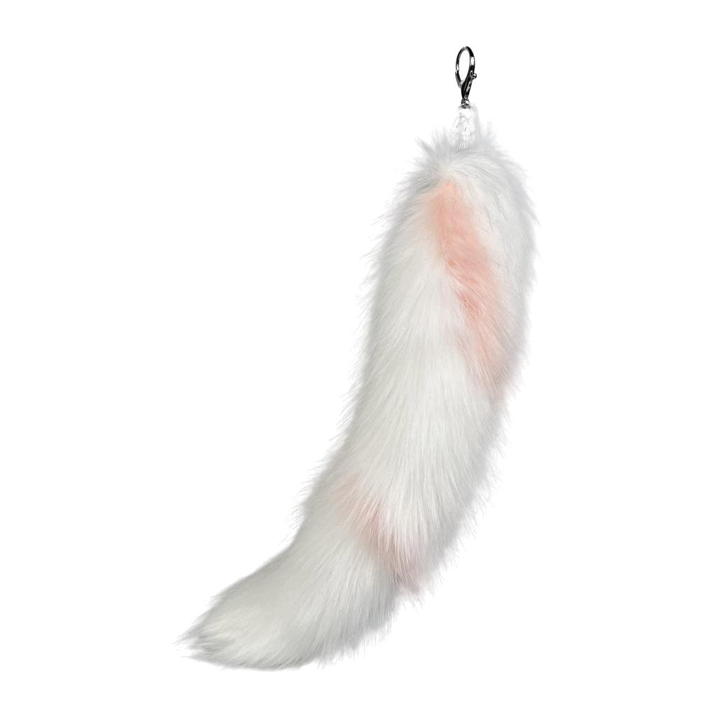 Faux Animal Tail Keychain Colorful Keyring 40cm Plush Furs Pendant Accessory for Bags and Car Keys Soft Decorative Charm