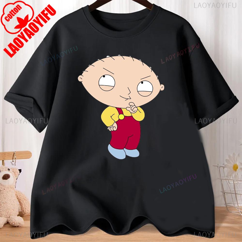 FMILY GUY Stewie Tattoo Brian Cartoon FMILY GUY Printed T-shirt for Fitness Training Jogging Outdoor Activities