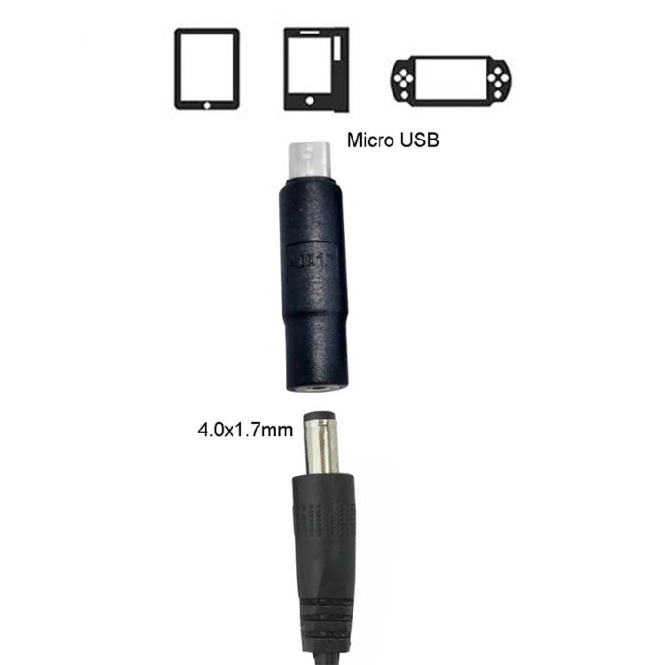 USB-папа на 4.0x1.7/3.5x1.35мм Адаптер-переходник для зарядки телефона, планшета