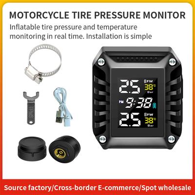 Водонепроницаемая система контроля давления в шинах мотоцикла TPMS с внешними датчиками Система сигнализации контроля давления в шинах мотоцикла