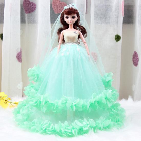 Очаровательная кукла на свадьбу для девочек, большая игрушка, безопасное платье-пузырь с подвижными глазами, подарок на день рождения, многофункциональное