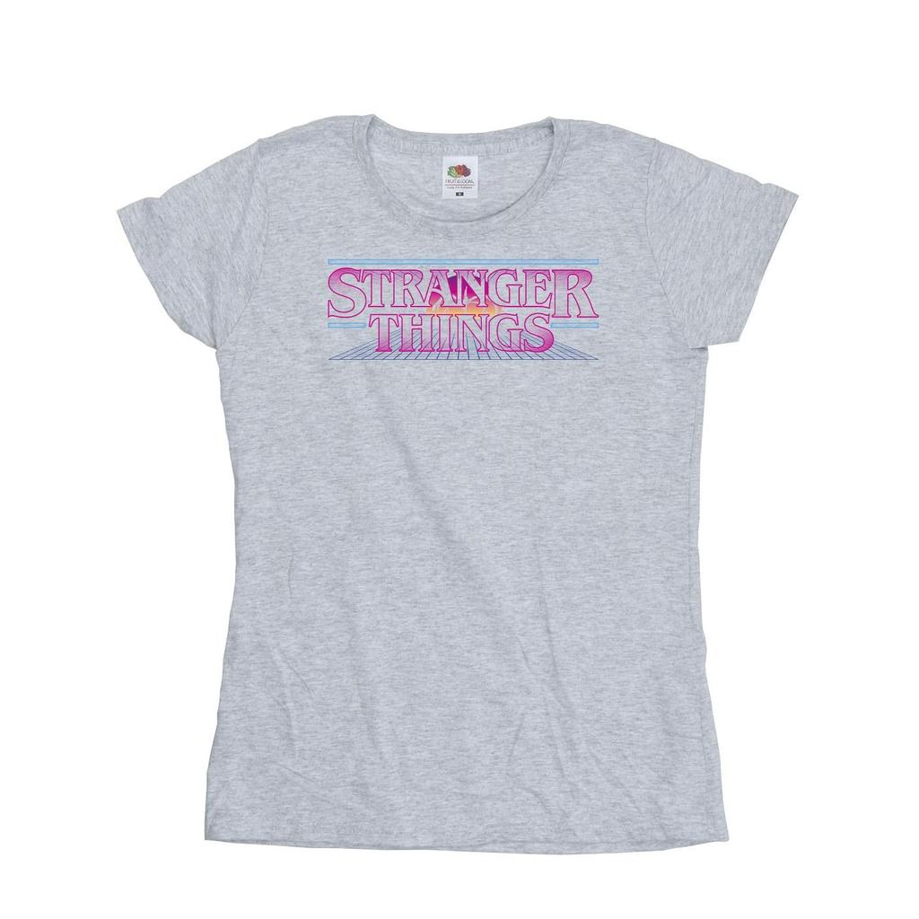 Netflix Womens/Ladies Stranger Things Retro Title Cotton T-Shirt