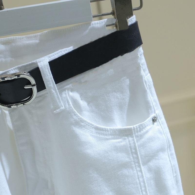 Женские джинсы свободного кроя с высокой талией, осень 2023 г., белые шаровары