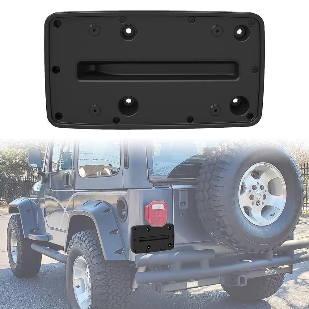 Car Rear License Plate Frame For Jeep Wrangler TJ 97-2006 Rear License Plate Bracket Holder Cover Accessories Replace #55174994