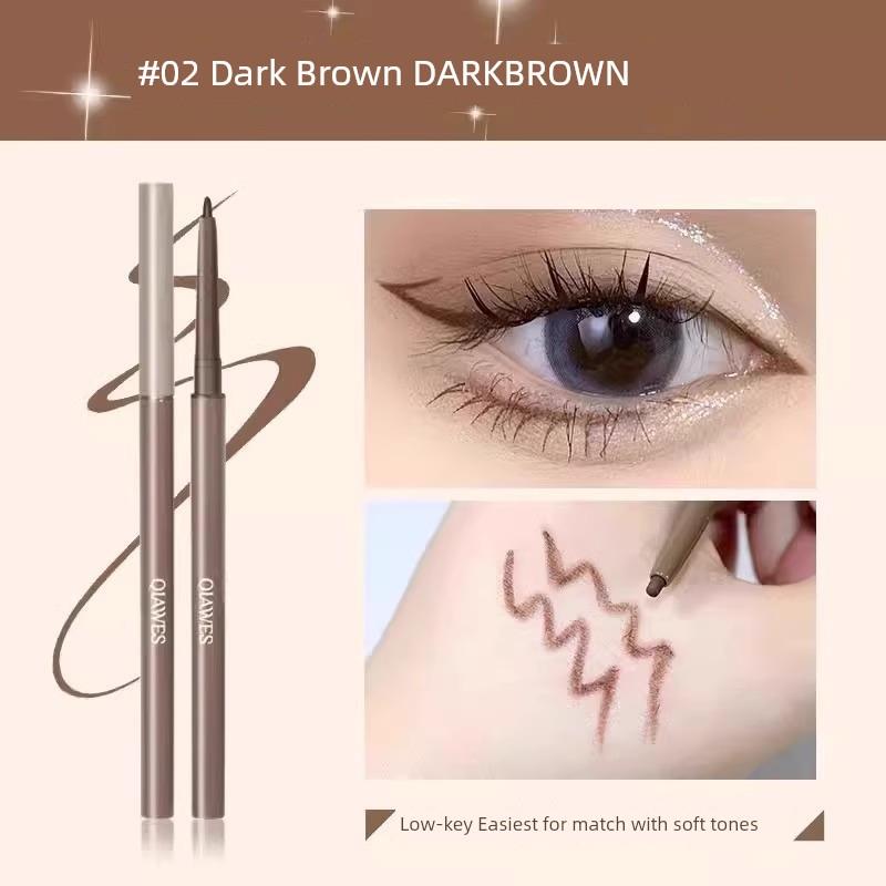 Genuine Goods Eyeliner Glue Pen Not Smudge Waterproof Sweat-Proof Long-Lasting Brown Extremely Thin Eyelid down to Eye Shadow Pen Novice