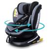 Reecle Child Seat Rotating Newborn 12 Years Old ISOFIX Compatible Seat Belt Fixed 360° ~ (0~36kg) (Black)
