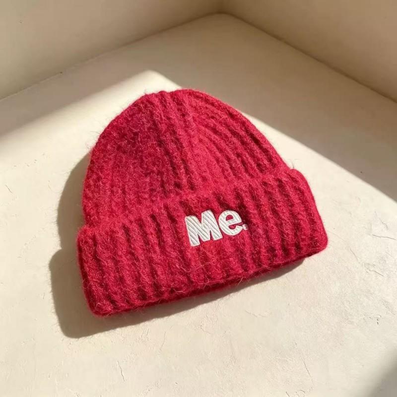 Womens Oversized Knit Beanie Hat Winter Warm Ear Protection Thick Wool Blend Cap Cold Weather