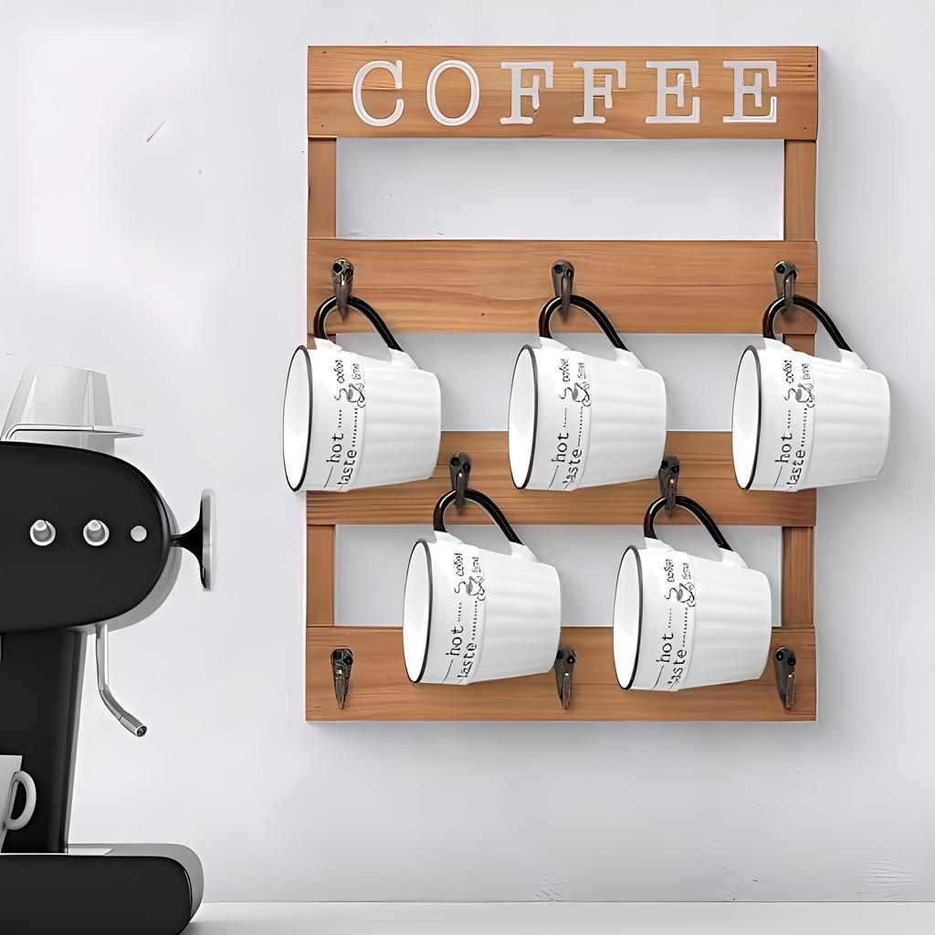 1 шт. бытовые деревянные крючки, кофейные чашки, кружки, стеллаж для хранения, чашки для воды, перевернутые сливные настенные полки