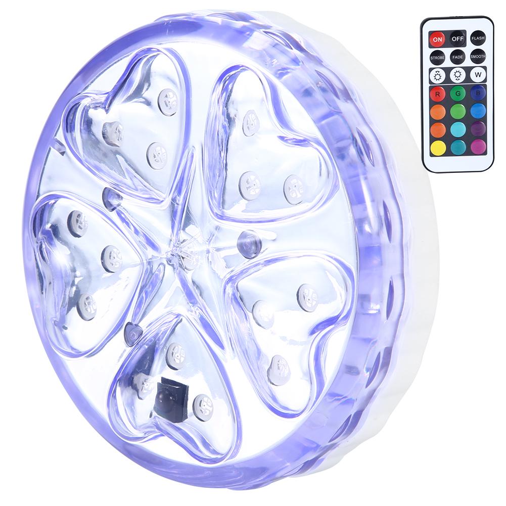 16 RGB светодиодный водонепроницаемый светильник для бассейна, пруда, подводный светильник, декорация ландшафта с пультом дистанционного управления