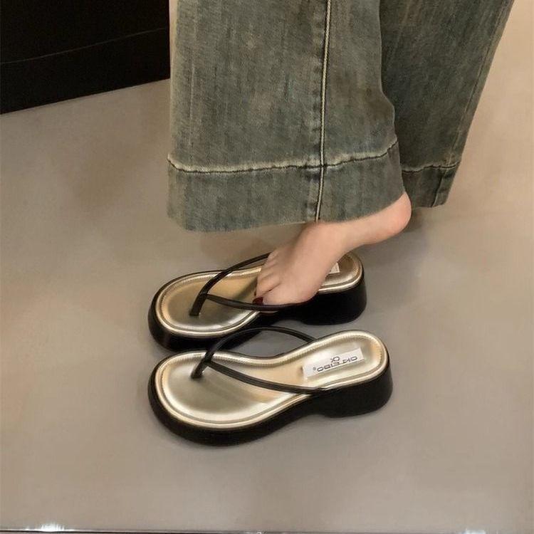 Обувь для женщин Уличные шлепанцы Высота Уникальная обувь Летние женские шлепанцы Тапочки Обувь Повседневная Оригинальная Распродажа 2025 Сандалии