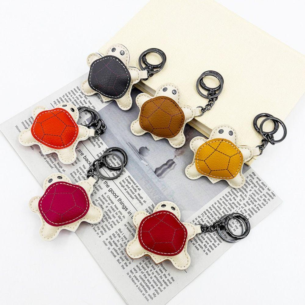 Animals Leather Turtle Pendant Hanger Bag Pendant Lovely Pu Leather Key Chain Bag Ornament