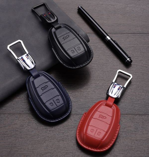 Kadeco Чехол для ключей из натуральной кожи для Alfa Romeo и Giulietta Giulia, Stelvio, (красный)