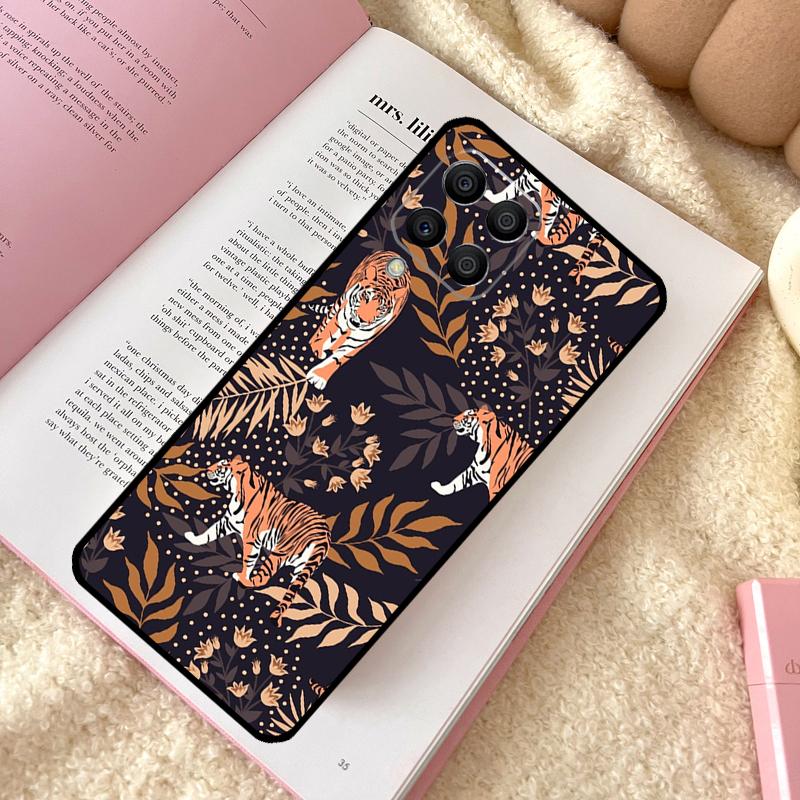 Tigers Leopards tropical leaves Case For Samsung Galaxy M11 M12 M13 M14 M15 M06 M16 M36 M56 M31 M53 M32 M52 M35 M55 M34 M54