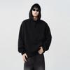 Oversized Hooded Half-Zip Sweatshirt Men Women Thick Fleece-Lined Casual Long Sleeve Pullover