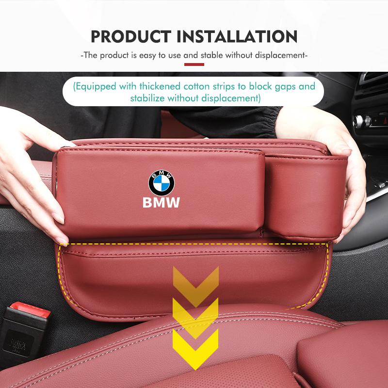 QAED6 Car Seat Gap Storage Box Door Side Seat Gap Organizer Case For BMW E87 E70 E91 E30 G20 E92 E93 E60 E46 E90 G30 E53 X1