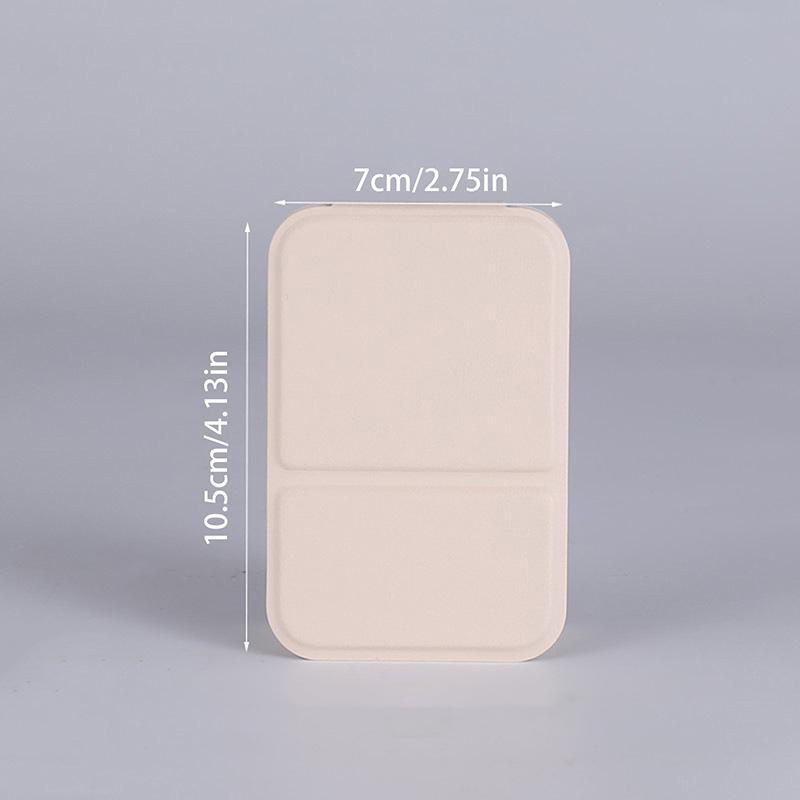 Portable Desktop Mini Foldable Makeup Mirror Solid Color PU Leather Wear-Resistant Compact Handheld Student Cosmetic Mirror