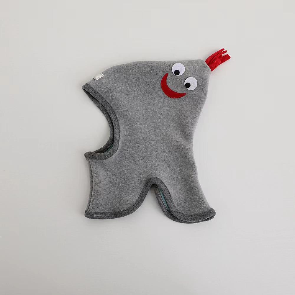 Милая детская шапка-чепчик, шарф, цельный мягкий флис, осень-зима, детские шапки-бини, теплые уши, защита шеи, детская кепка с героями мультфильмов