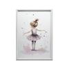 Tańcząca Balerina - Różowa Magia Tańcząca Balerina - Różowa Magia, 70X100 Cm, Rama Drewniana Ciemny Brąz, Papier Matowy 230 Gsm