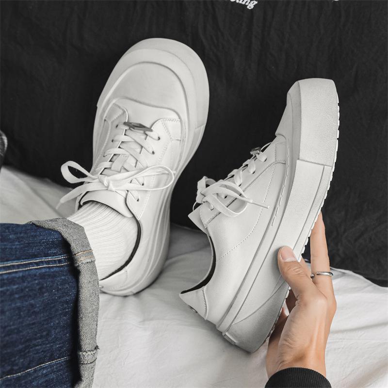 Скейтборд обувь пара нишевая повседневная обувь для улицы и работы британская универсальная маленькая кожаная обувь для мужчин и женщин 66642-K