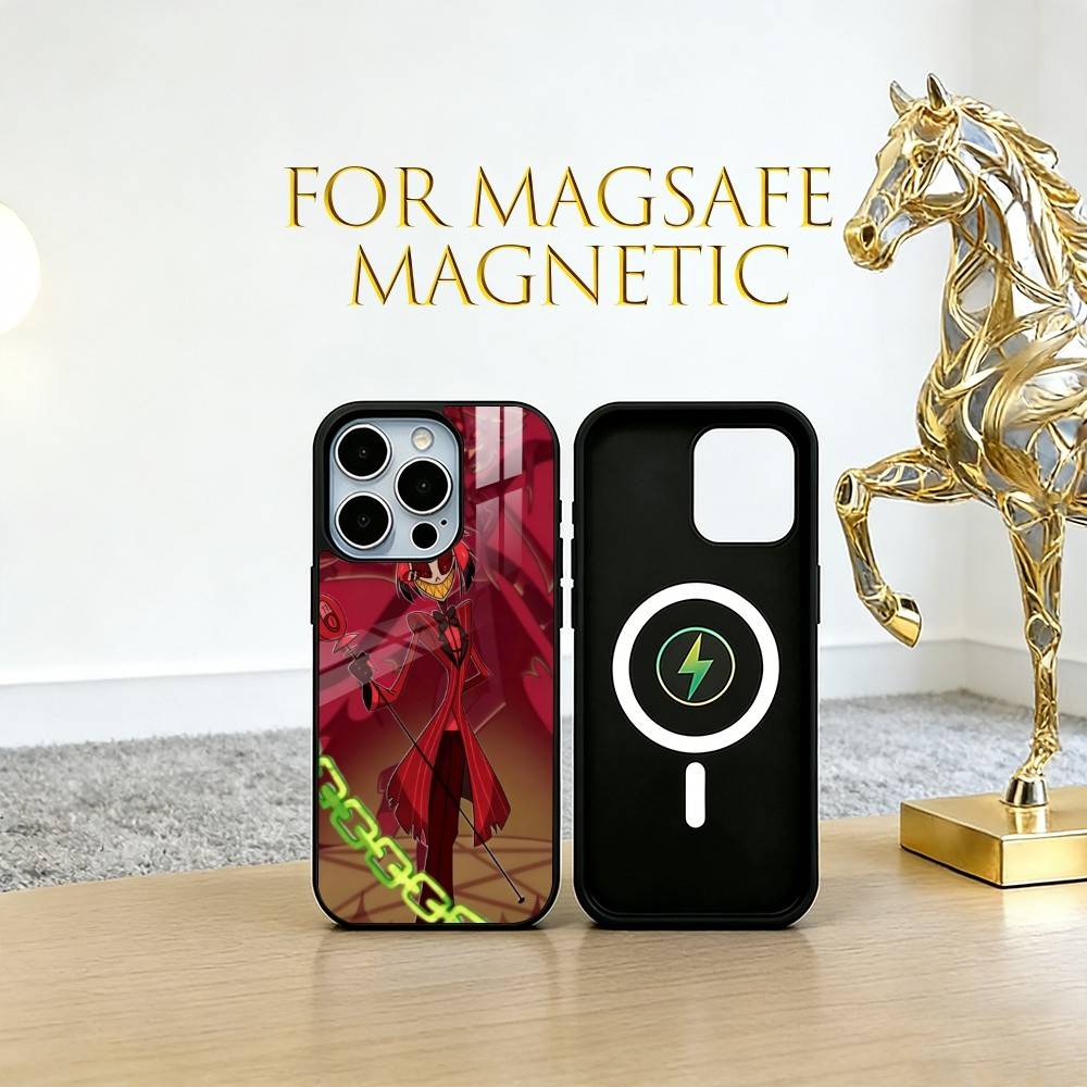Alastor Phone Case For iPhone17,16,15,14,13,12,11 Plus,Pro Magnetic with Magsafe Wireless Charging