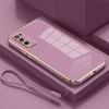 Для Tecno Camon 18 Premier Case Luxury Square Plating CH9, CH9n Phone Case Shockproof Silicone Back Cover Fundas